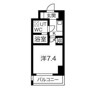1K 間取り図