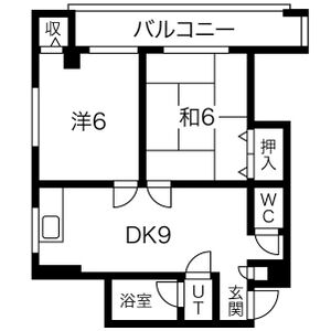 2DK 間取り図