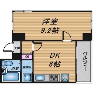 1DK 間取り図