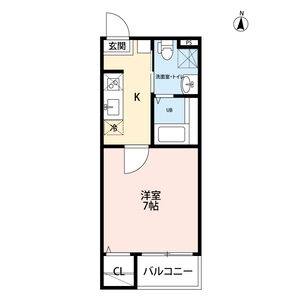 1K 間取り図