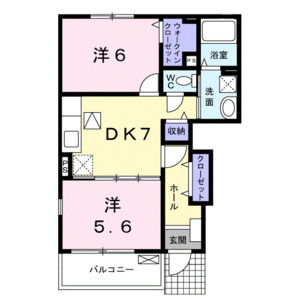 2DK 間取り図