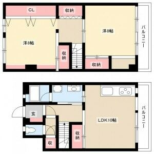 2LDK 間取り図