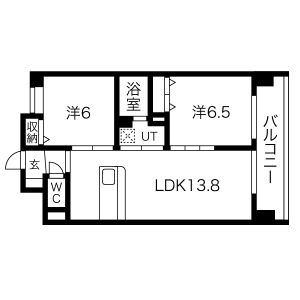 2LDK 間取り図