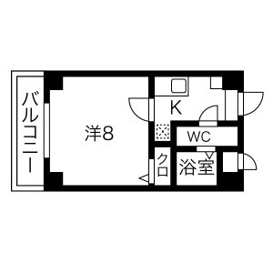 1K 間取り図