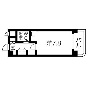 1K 間取り図