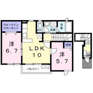 2LDK 間取り図