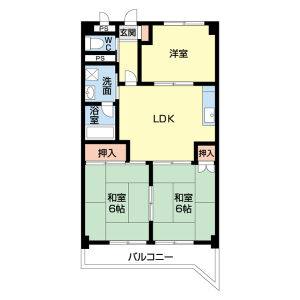 3DK 間取り図