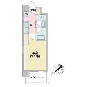 1K 間取り図