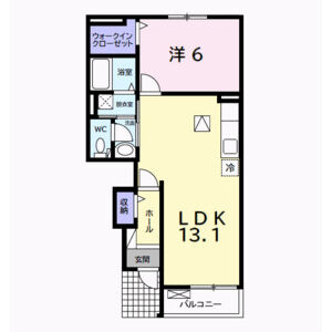 1LDK 間取り図