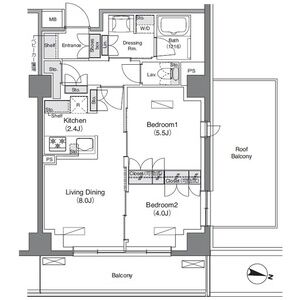 2LDK 間取り図