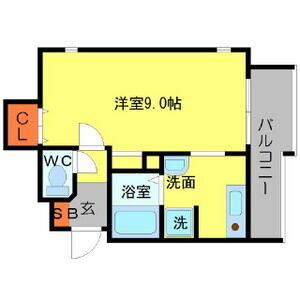 1K 間取り図