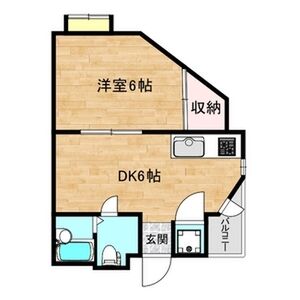 1DK 間取り図
