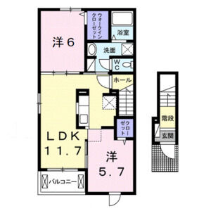 2LDK 間取り図
