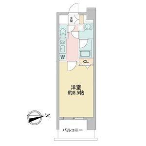 1K 間取り図
