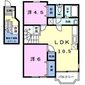 2LDK 間取り図