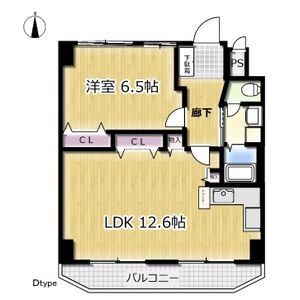 1LDK 間取り図