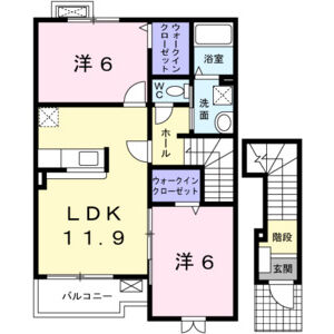 2LDK 間取り図