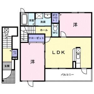 2LDK 間取り図