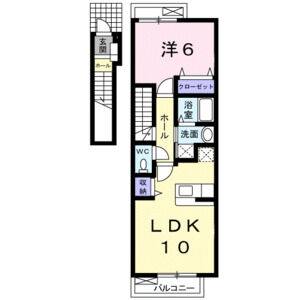 1LDK 間取り図