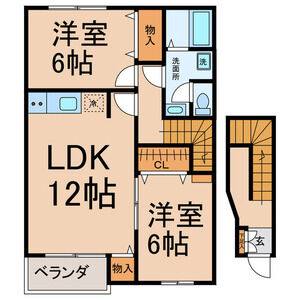 2LDK 間取り図