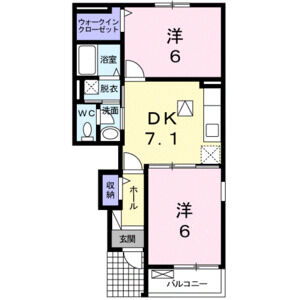 2DK 間取り図