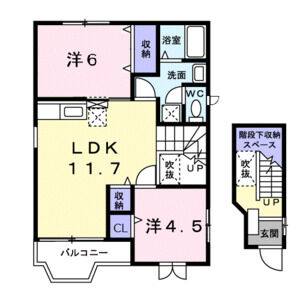 2LDK 間取り図
