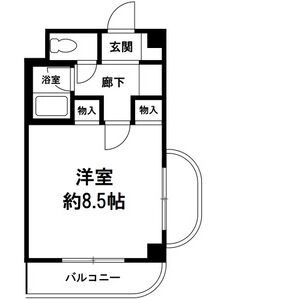1K 間取り図