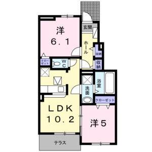 2LDK 間取り図
