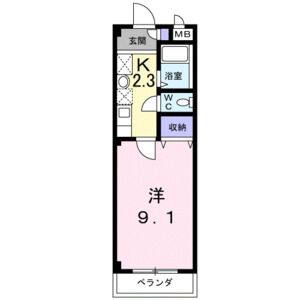 1K 間取り図