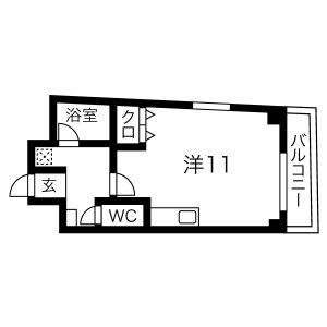 ワンルーム 間取り図
