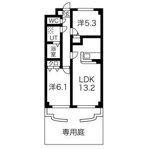 2LDK 間取り図