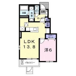 1LDK 間取り図
