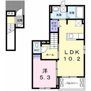 1LDK 間取り図