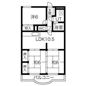 3LDK 間取り図