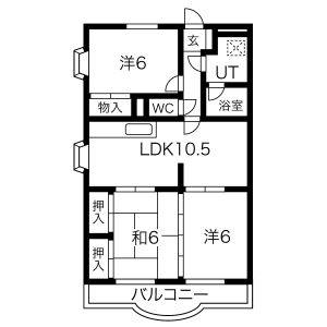 3LDK 間取り図