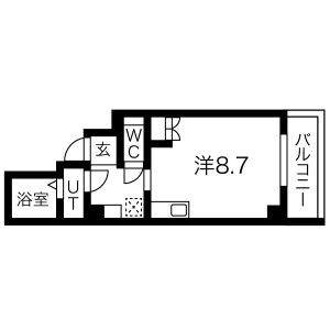 ワンルーム 間取り図