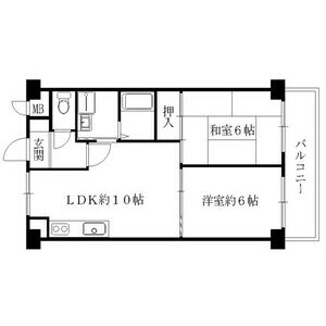 2LDK 間取り図