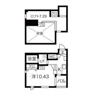 1K 間取り図