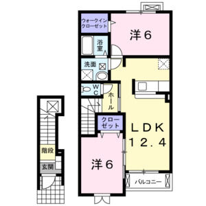 2LDK 間取り図