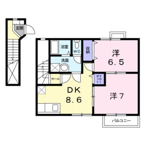 2DK 間取り図
