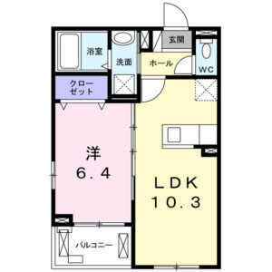 1LDK 間取り図
