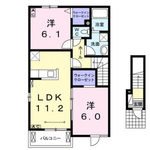 2LDK 間取り図
