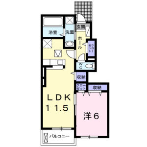 1LDK 間取り図