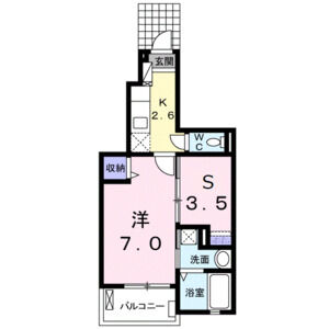 1K 間取り図