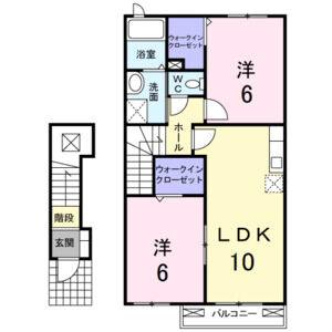 2LDK 間取り図