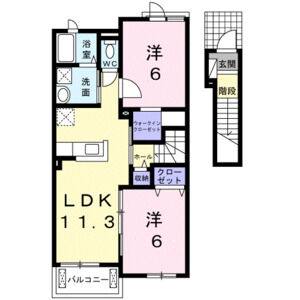 2LDK 間取り図