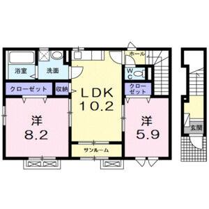 2LDK 間取り図