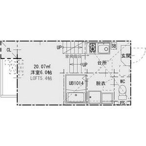 1K 間取り図