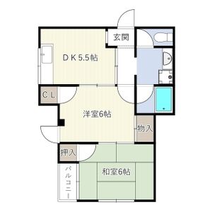 2DK 間取り図