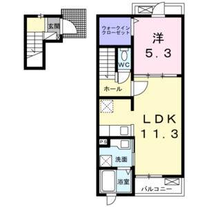 1LDK 間取り図